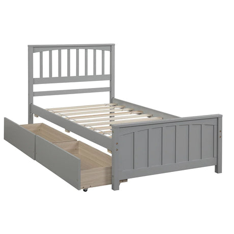 Platform Bed With Two Drawers - Furniture Home Direct