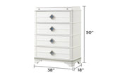 Bedroom Set Modern Upholstered Bed Dresser Mirror White - Furniture Home Direct