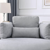 Linen Barrel Swivel Chair With Storage Ottoman - Furniture Home Direct