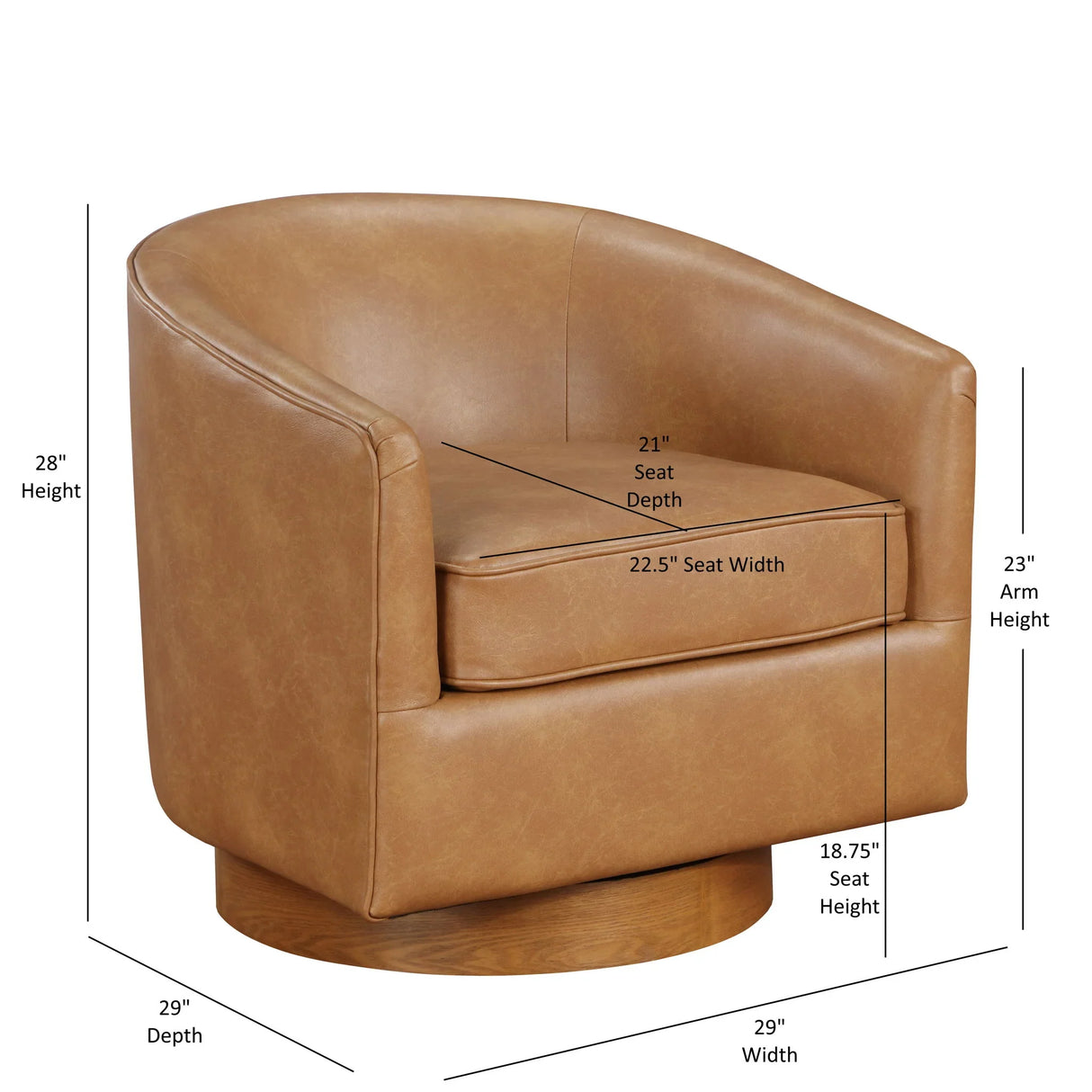 Maisy - Barrel Swivel Chair - Furniture Home Direct