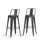 Rayne - Curved Back Metal Stool (Set of 2) - Furniture Home Direct