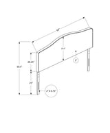 Queen Size, Bed Headboard Only, Upholstered, Transitional - Gray - Furniture Home Direct