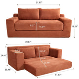 Convertible Loveseat Sofa Bed With Memory Foam & Steel Frame - Furniture Home Direct