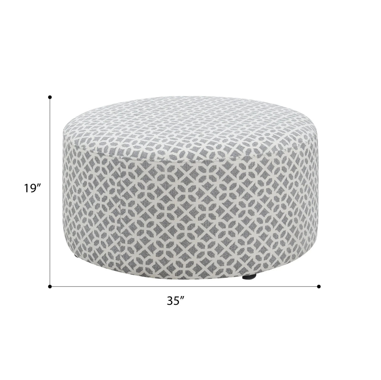 Ranger - Round Ottoman - Gray - Furniture Home Direct