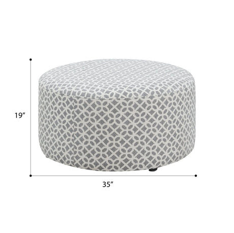 Ranger - Round Ottoman - Gray - Furniture Home Direct