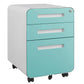 3 Drawer Mobile File Cabinet Under Desk Office, Simple Style Versatile Storage Cabinet For Legal / Letter / A4 Files, 5 Wheel Design Anti-Tilting Cold Rolled Steel Waterproof Moisture-Proof - Furniture Home Direct