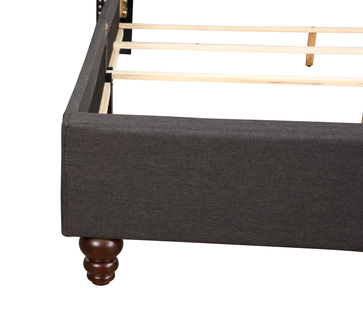 Nailhead Bed Transitional Vibrant - Furniture Home Direct