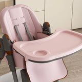 Adjustable Baby High Chair 0-6 Years, Portable Infant Feeding Seat With Safety Belt, Silent Lockable Wheels - Furniture Home Direct