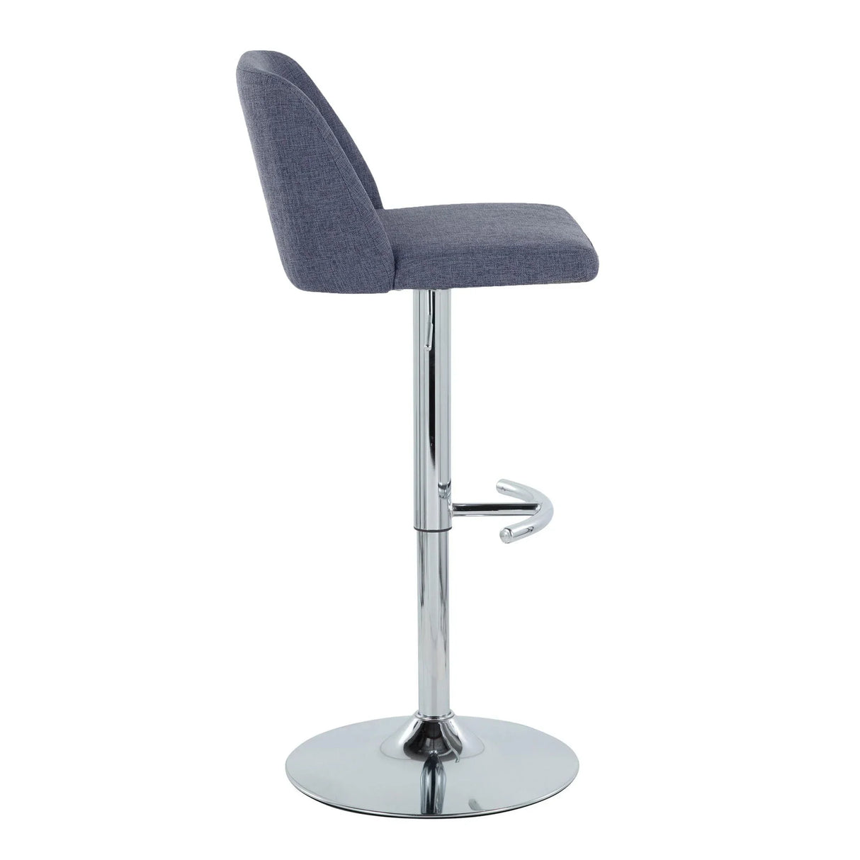 Toriano - Contemporary Adjustable Barstool With Swivel & Rounded T Footrest (Set of 2) - Furniture Home Direct