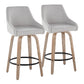 Hannah - Transitional Fixed Height Counter Stool With Swivel With Round Footrest (Set of 2) - Furniture Home Direct