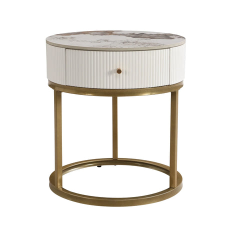 Modern Round Table With Drawers - Furniture Home Direct