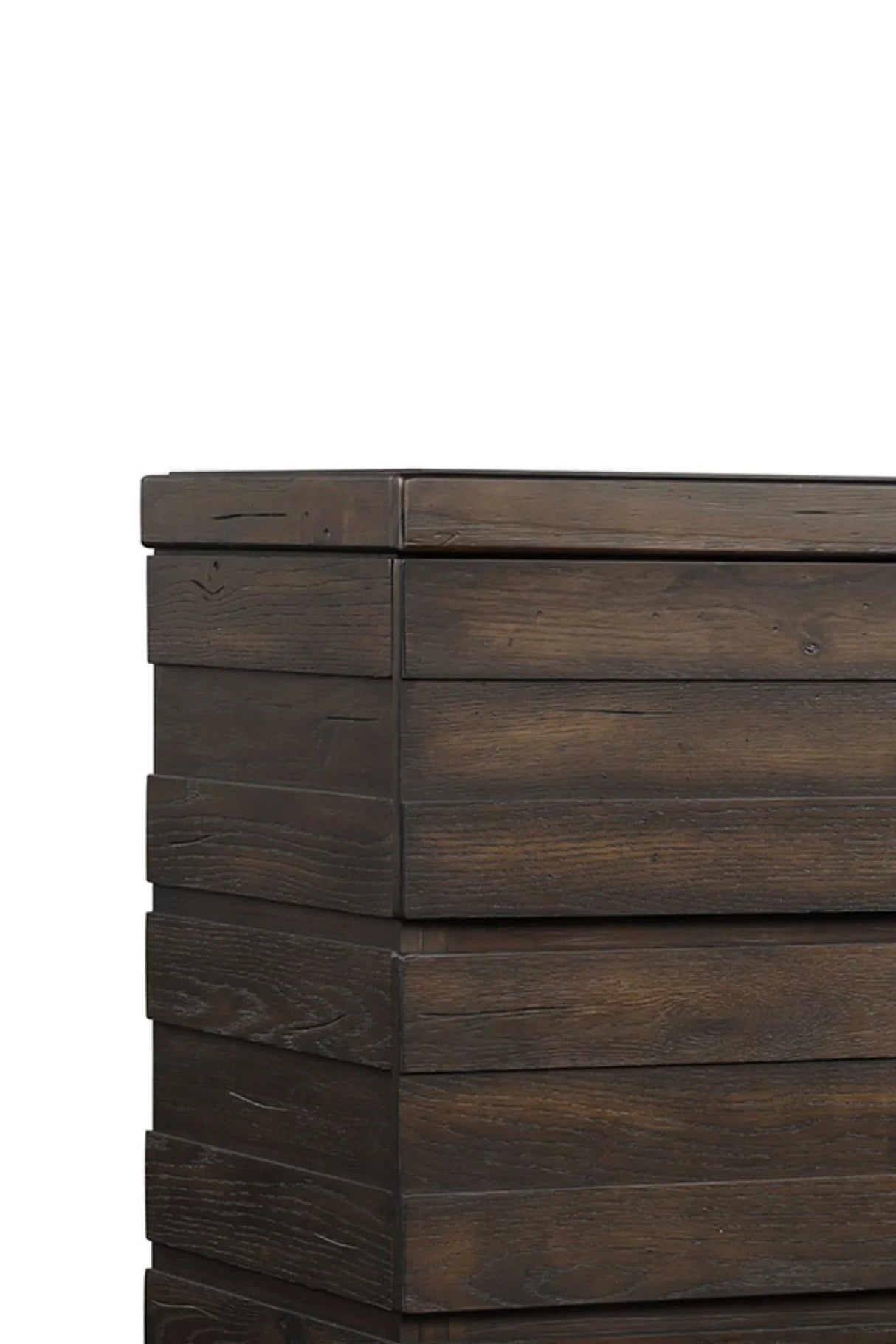 Indutrial Farmhouse 5 Drawer Chest - Brown - Furniture Home Direct