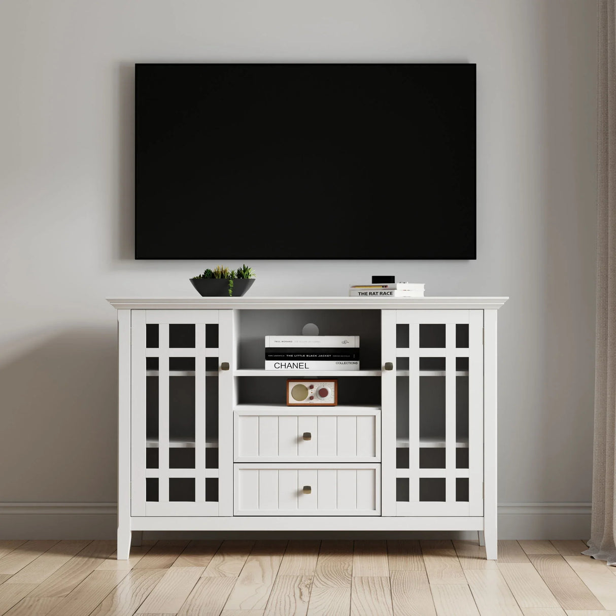 Bedford - Handcrafted Tall TV Media Stand - Furniture Home Direct