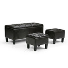 Dover - 3 Piece Storage Ottoman Contemporary Design - Furniture Home Direct