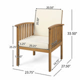 Casa - Acacia Club Chair Coastal Classic Outdoor Seating, Waterproof Fabric