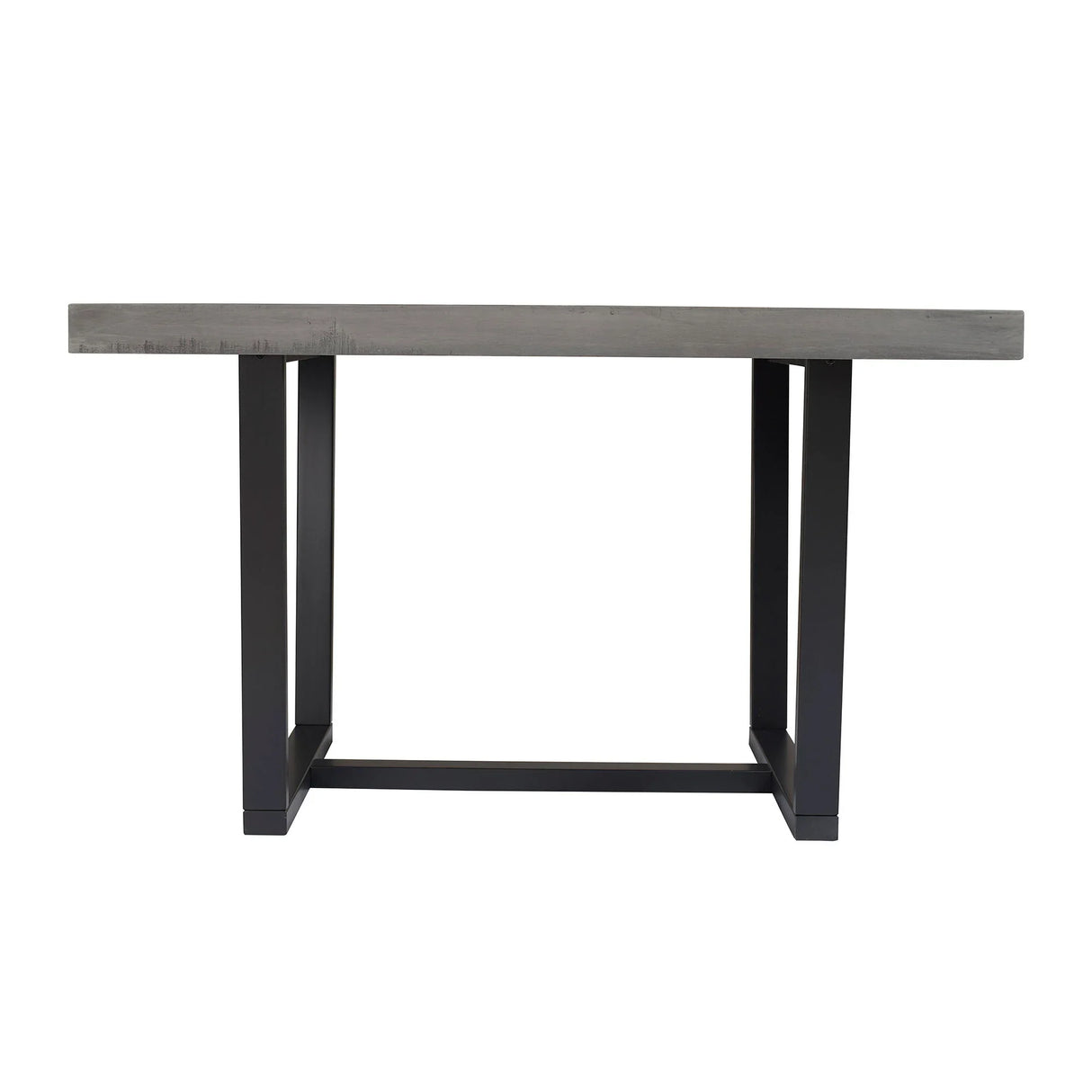Rustic Metal And Solid Distressed Dining Table - Furniture Home Direct