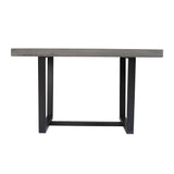 Rustic Metal And Solid Distressed Dining Table - Furniture Home Direct