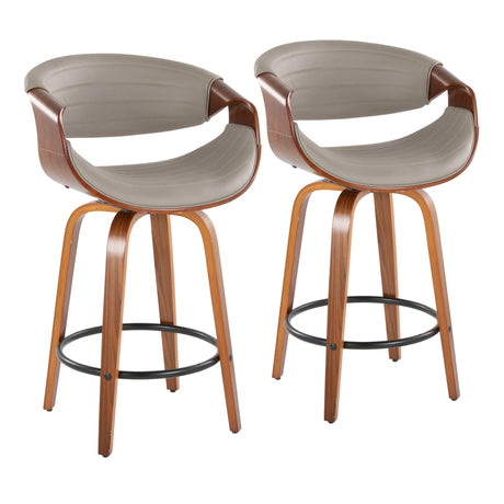 Symphony - Mid Century Stylish Design Modern Counter Stool (Set of 2) - Furniture Home Direct