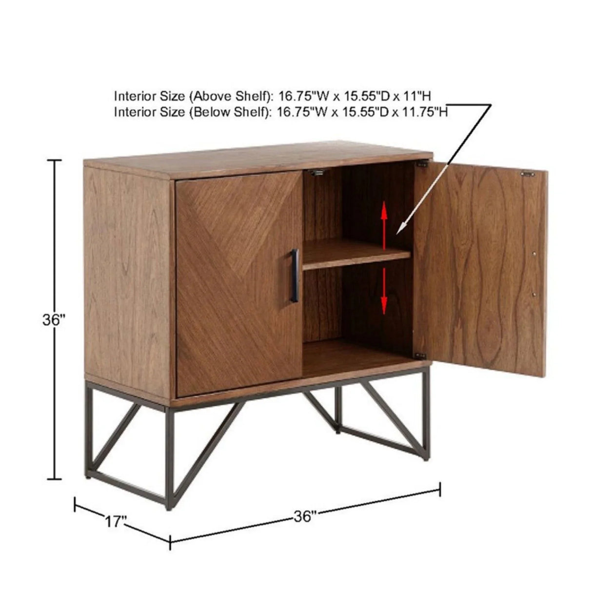 Krista - Accent Cabinet With Magnetic Doors - Brown - Furniture Home Direct