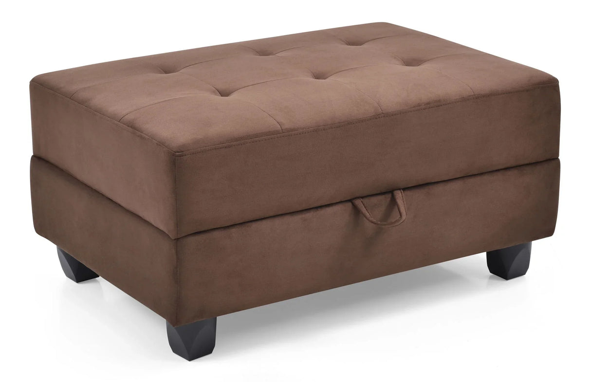 Stylish Storage Contemporary Ottoman - Furniture Home Direct