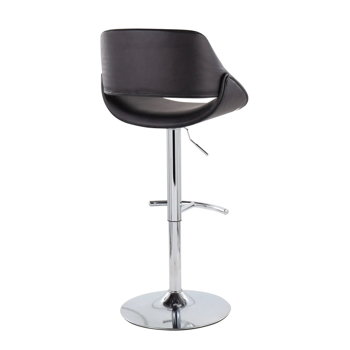 Fabrico - Contemporary Adjustable Bar Stool With Rounded T Footrest (Set of 2) - Furniture Home Direct