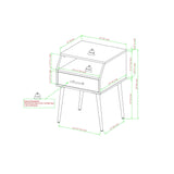 Contemporary Angled Nightstand - Slate Gray - Furniture Home Direct