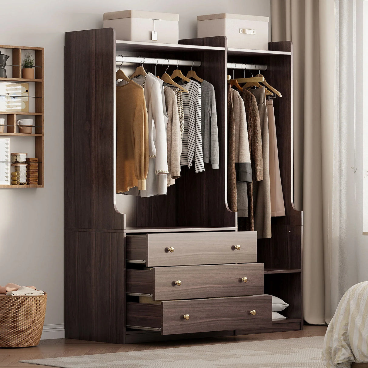 Open Wardrobe Storage For Bedroom - Furniture Home Direct