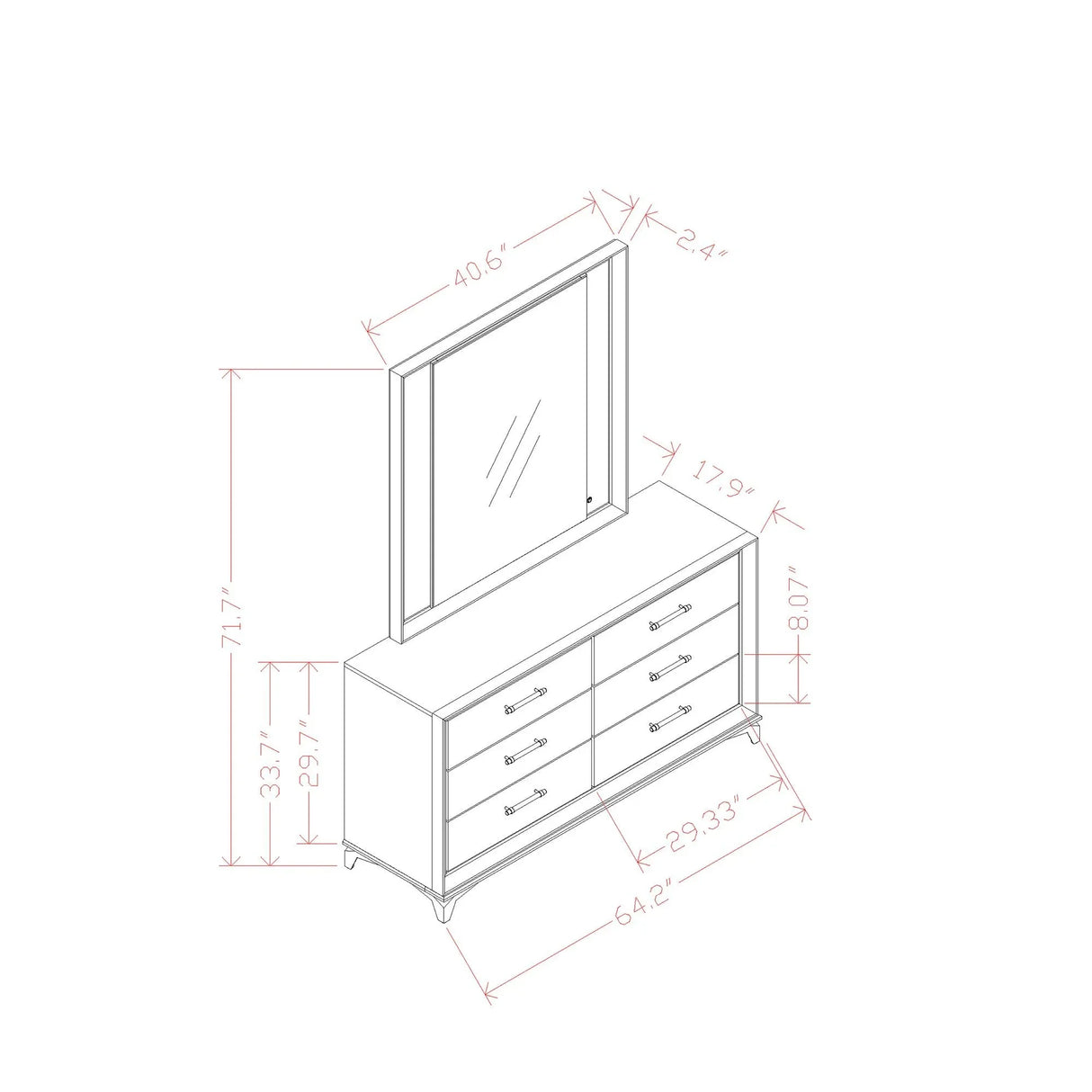 Star - Mirror With Built In LED And Frame - White - Furniture Home Direct