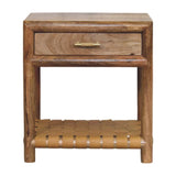 Regency - Woven Nightstand With Drawer - Light Brown - Furniture Home Direct