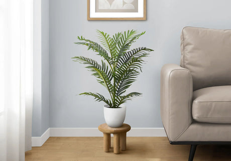 28" Tall, Artificial Plant, Palm Tree, Indoor, Faux, Fake, Floor, Greenery, Potted, Real Touch, Decorative - Green / White - Furniture Home Direct