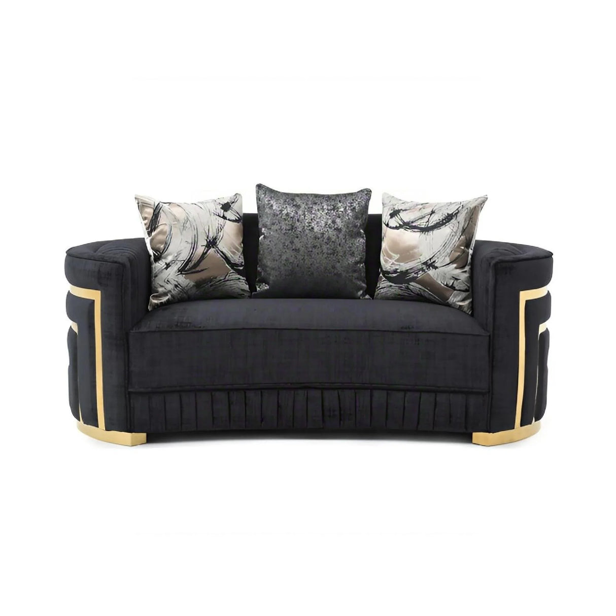 Soledad - Loveseat - Black - Furniture Home Direct