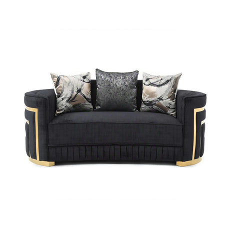 Soledad - Loveseat - Black - Furniture Home Direct