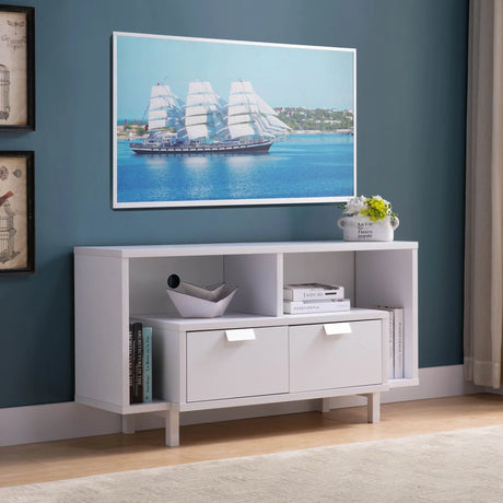 Modern TV Stand & Two Shelves And Two Drawers - Furniture Home Direct