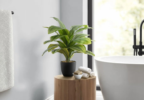 17" Tall, Artificial Plant, Dracaena, Indoor, Faux, Fake, Table, Greenery, Potted, Real Touch, Decorative - Green / Black - Furniture Home Direct