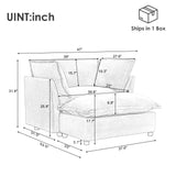 Modern Cozy Upholstered Armchair Sofa With Movable Ottoman - Furniture Home Direct