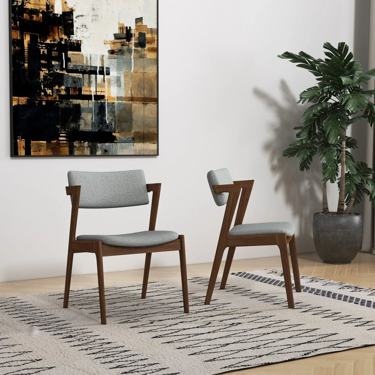 Edwin - Mid-Century Modern Dining Chair (Set of 2) - Furniture Home Direct