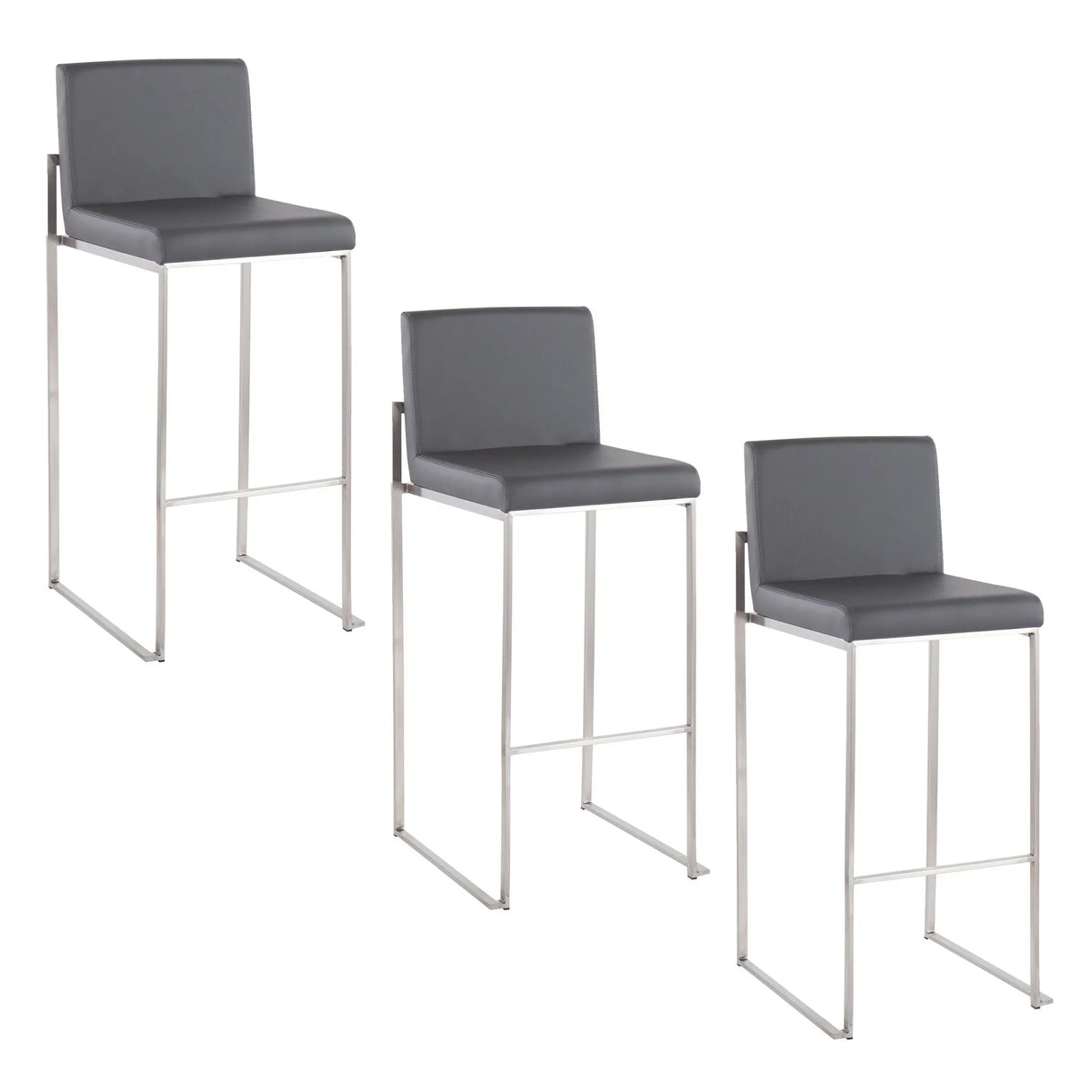 Fuji - Contemporary And Modern Elegance High Back Barstool - Furniture Home Direct