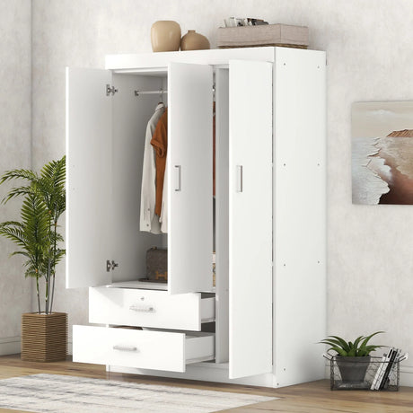 3 Door Wardrobe With 2 Drawers - Furniture Home Direct