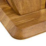 Coffee Table Set With Circular Arc Base And Wood Tone - Furniture Home Direct