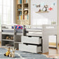 Loft Bed With Two Shelves And Two Drawers - Furniture Home Direct