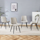 Modern Style Extended Seat Cushion Dining Chair Set - Furniture Home Direct