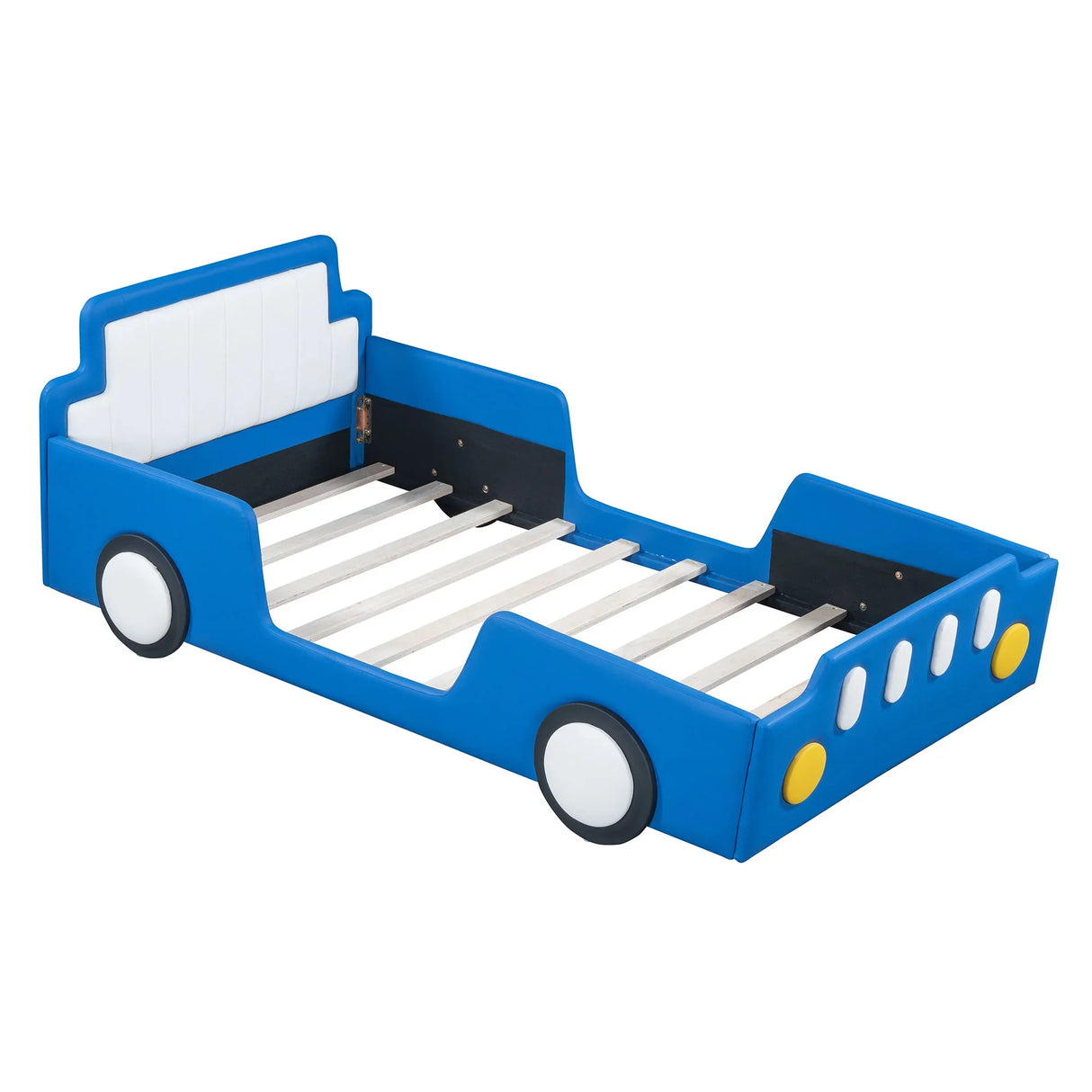 Race Car Shaped Platform Bed With Wheels - Furniture Home Direct