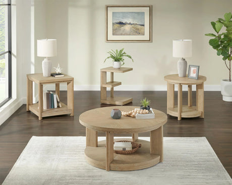 Clove - Chairside Table - Tan - Furniture Home Direct