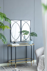 Rectangular Wall Mirrors With Frame, Home Decor For Living Room Bedroom Entryway - Black - Furniture Home Direct