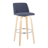 Toriano - Contemporary Fixed Height Barstool & Swivel With Round Footrest (Set of 2) - Furniture Home Direct