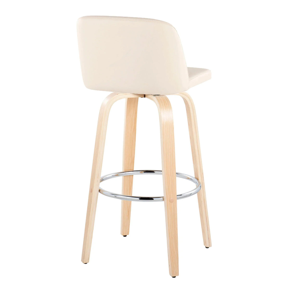 Toriano - Contemporary Fixed Height Barstool & Swivel With Round Footrest (Set of 2) - Furniture Home Direct