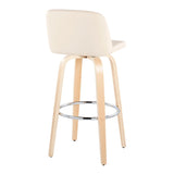 Toriano - Contemporary Fixed Height Barstool & Swivel With Round Footrest (Set of 2) - Furniture Home Direct