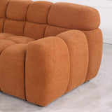 Marshmallow 2 PC Living Room Set (Sofa and Love Seat) - Orange - Furniture Home Direct