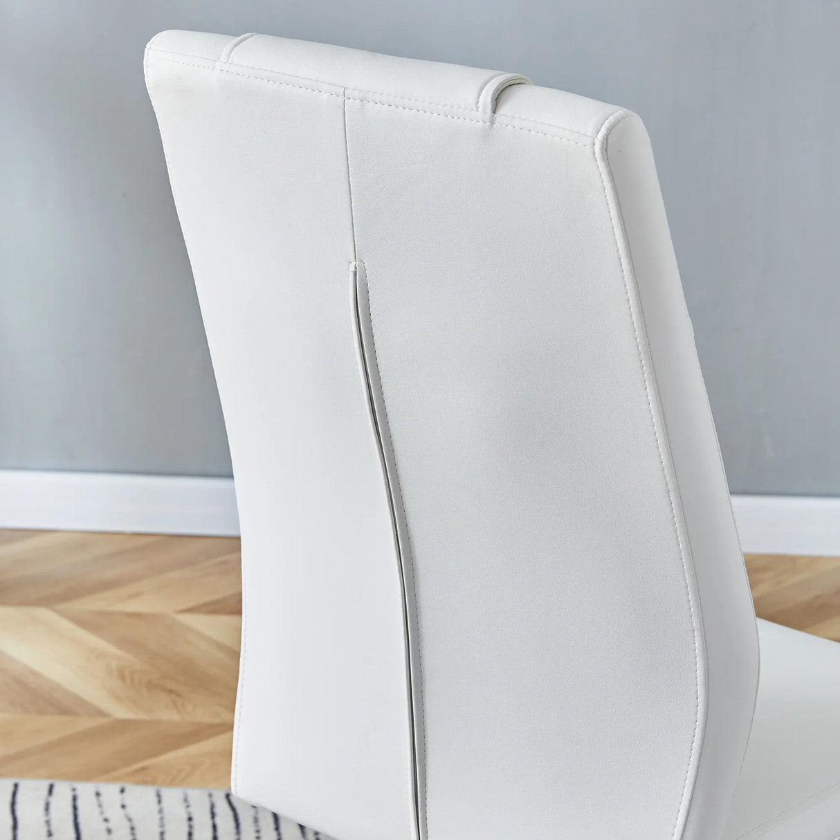 Dining Set with 7 Piece Table and Chairs Modern White - Furniture Home Direct