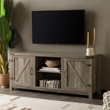 Farmhouse Barn Door TV Stand For TVs Up To 65" - Furniture Home Direct